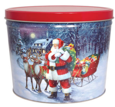 2 Gallon - Santa With Reindeer