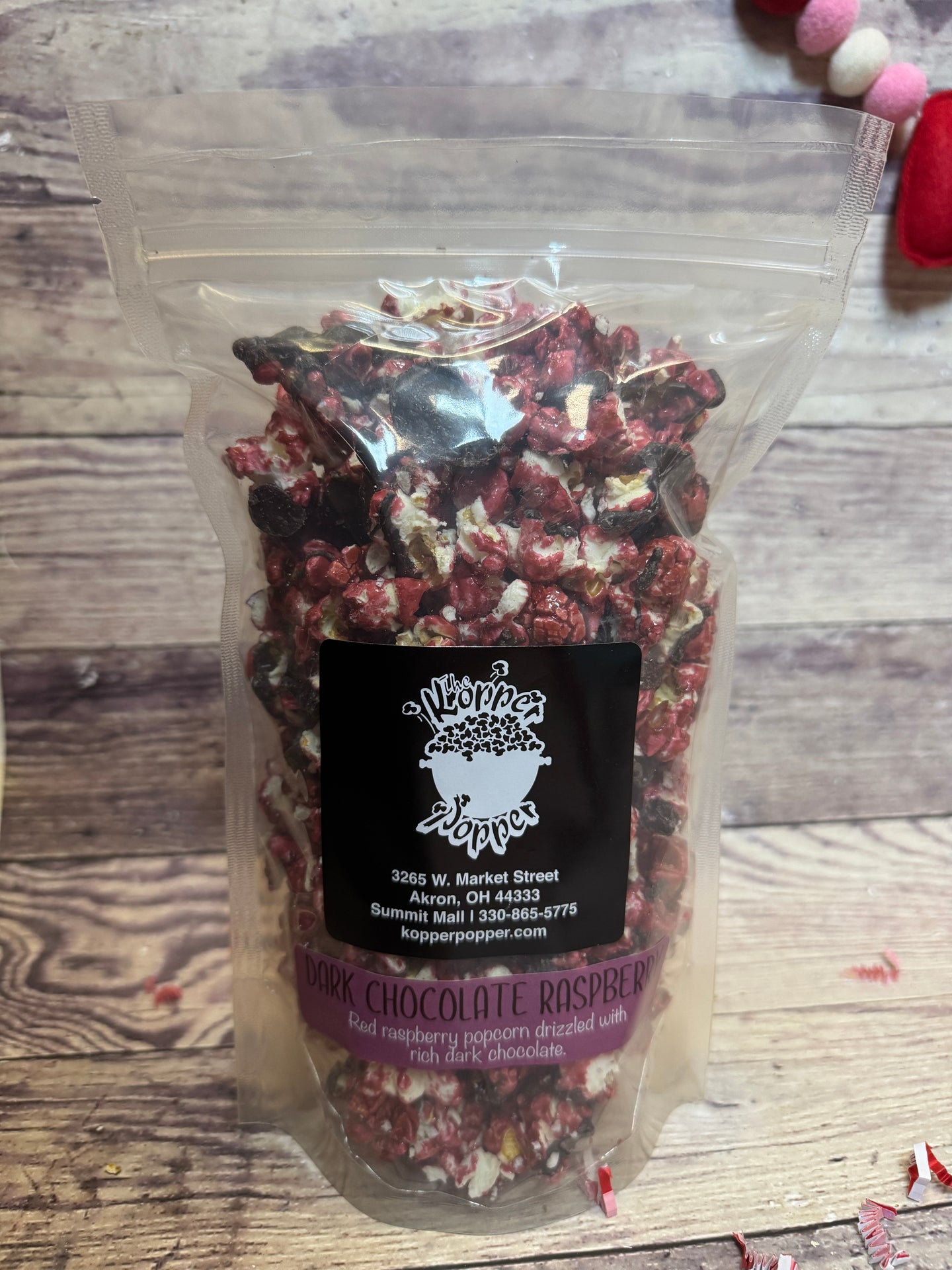 Dark Chocolate Covered Raspberry Popcorn – Kopper Popper