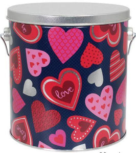 1 Gallon - Happy Hearts w/ Chocolate Covered Strawberry Popcorn